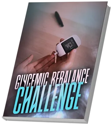 Cover of the Glycemic Rebalance Challenge e-book, bonus #5 with Olivaro