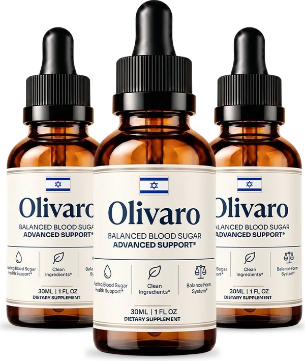 Three bottles of Olivaro liquid drops